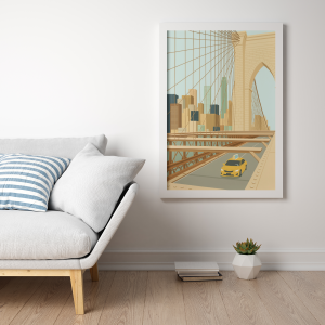 Plakat, Most w USA - kolorowy