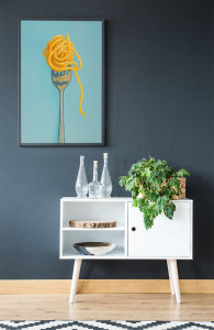 Plakat, Spagetti na widelcu