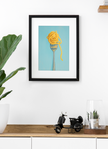 Plakat, Spagetti na widelcu
