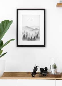 Plakat z napisem, Breathe - Oddychaj