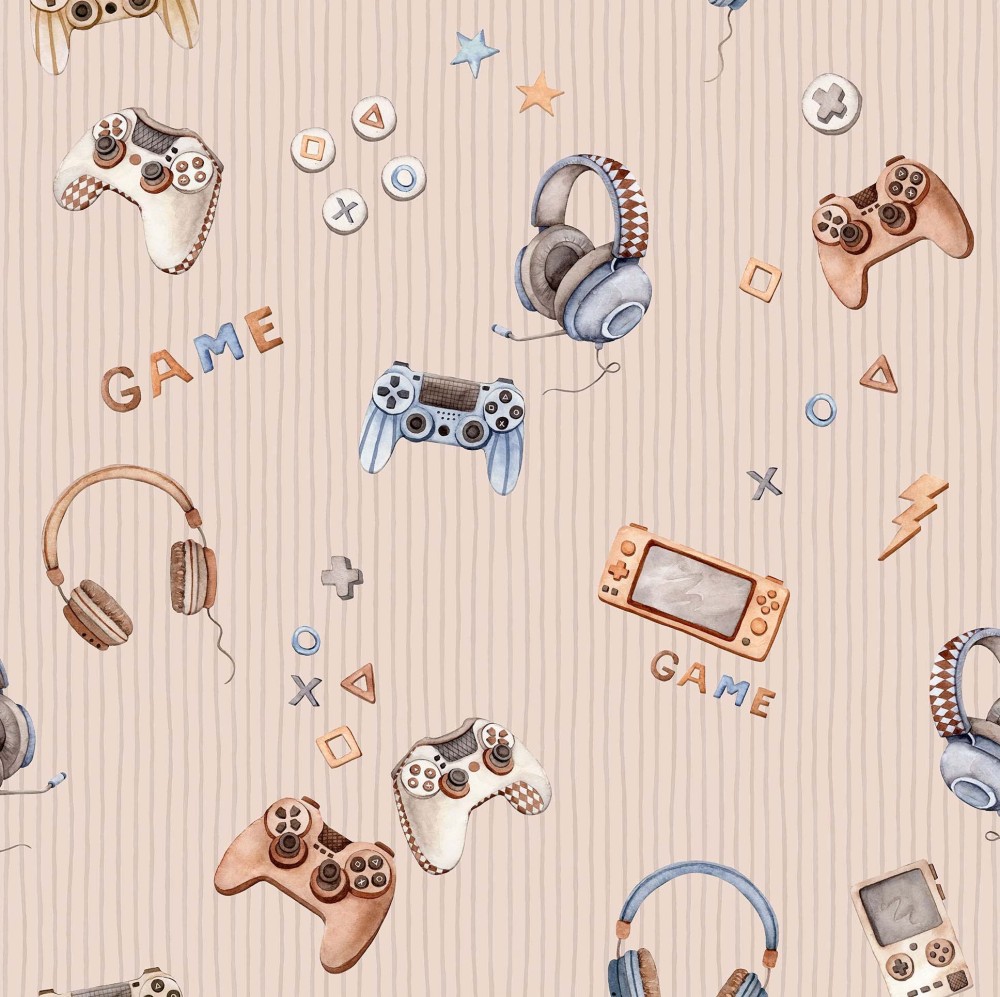Tapeta dla dzieci - gaming beżowa 3.jpg