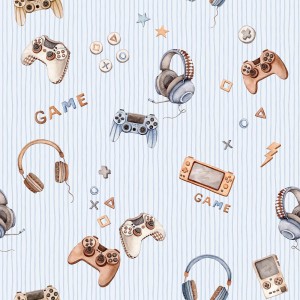 Tapeta dla dzieci - gaming niebieska 4.jpg