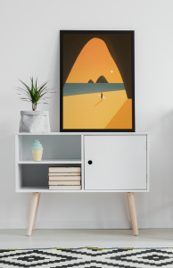 Plakat, Widok na plażę