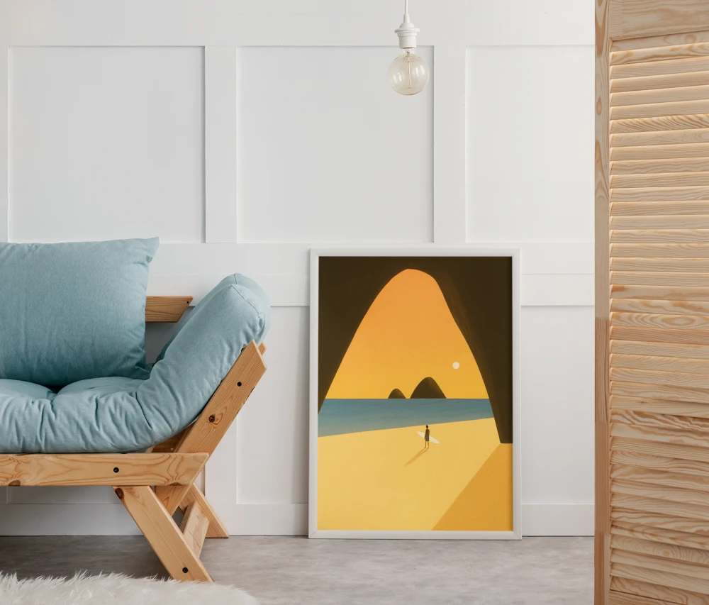 Plakat, Widok na plażę