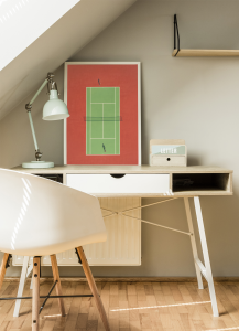 Plakat, Sport - Kort tenisowy z góry