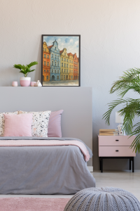 Plakat, Polskie miasto - Legnica kamienice