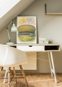 Plakat, Stadion w Gdańsku - rysunek