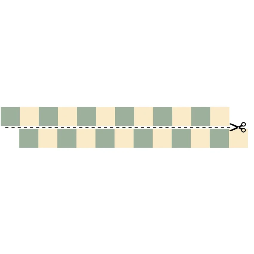Border w paski kremowo-niebieskie slim