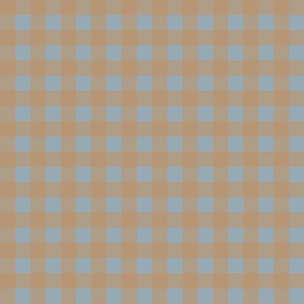 Tapeta, Kratka - brązowo - niebieska