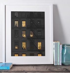Plakat, Kamienice nocą