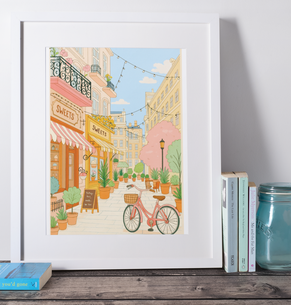 Plakat, Pastelowe miasto