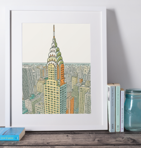 Plakat, Wieżowce kolorowe