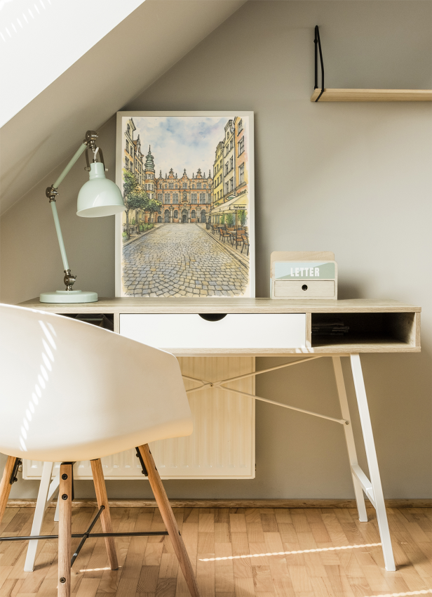 Plakat Gdańsk Zbrojownia widok z ulicy Piwnej - rysunek no.2 4ROOMS