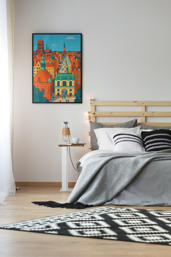 Plakat, Gdańsk widok z góry - architektura 4ROOMS No.2