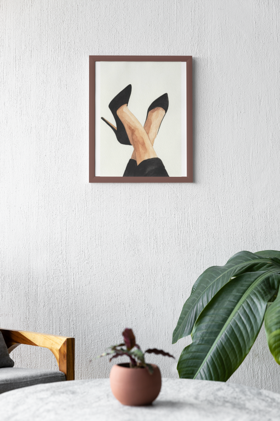 Plakat Moda, Czarne szpilki 4rooms