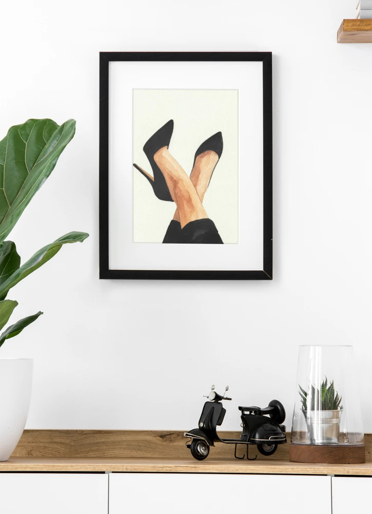 Plakat Moda, Czarne szpilki 4rooms