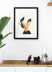 Plakat Moda, Czarne szpilki 4rooms