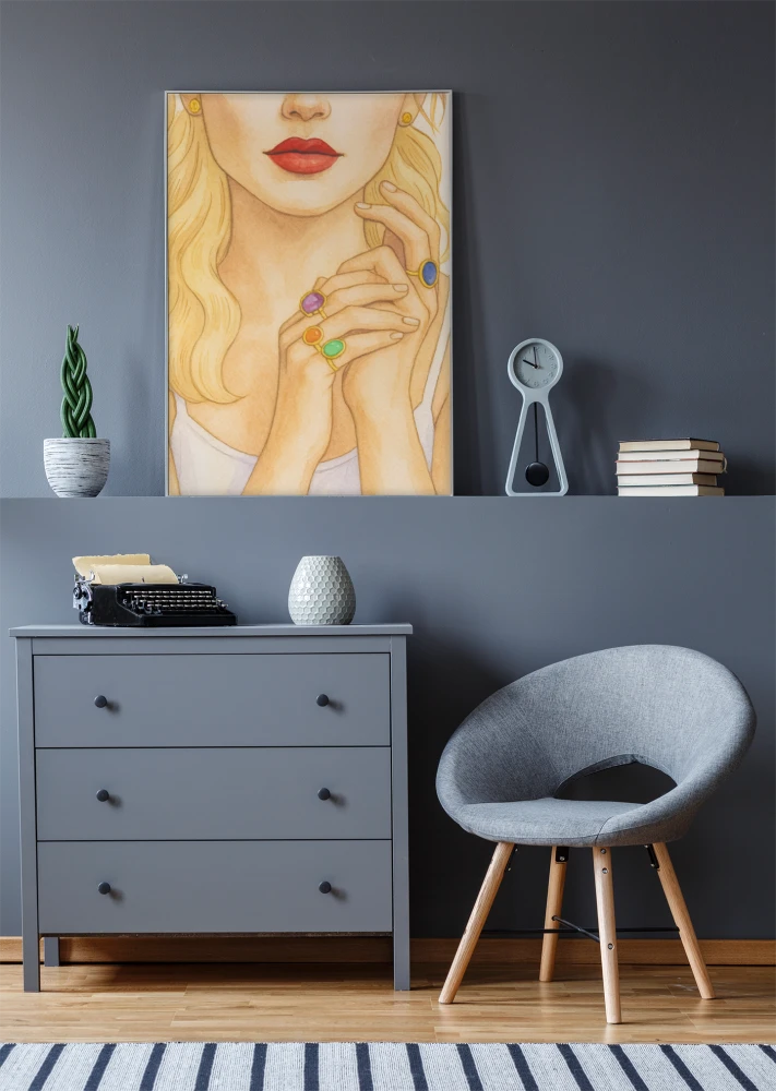 Plakat Moda, Dziewczyna z pierścionkami 4rooms