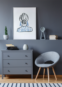 Plakat Moda, Niebieska dziewczyna 4rooms