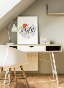 Plakat, Góry rysunek - landscape 4rooms