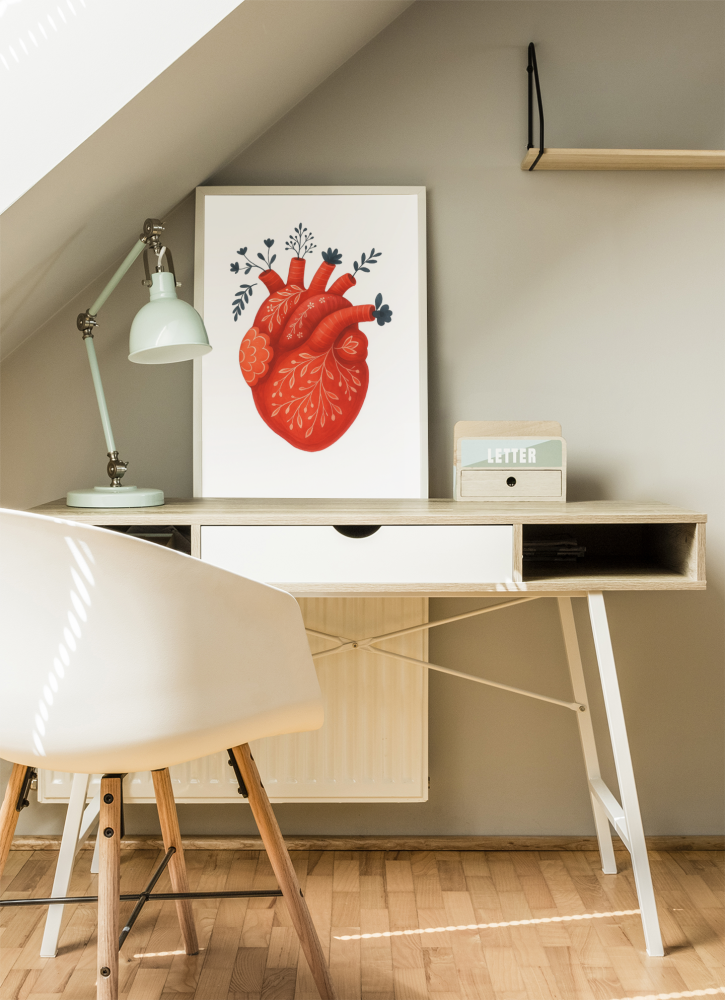 Plakat, Serce artystyczne - czerwone 4rooms