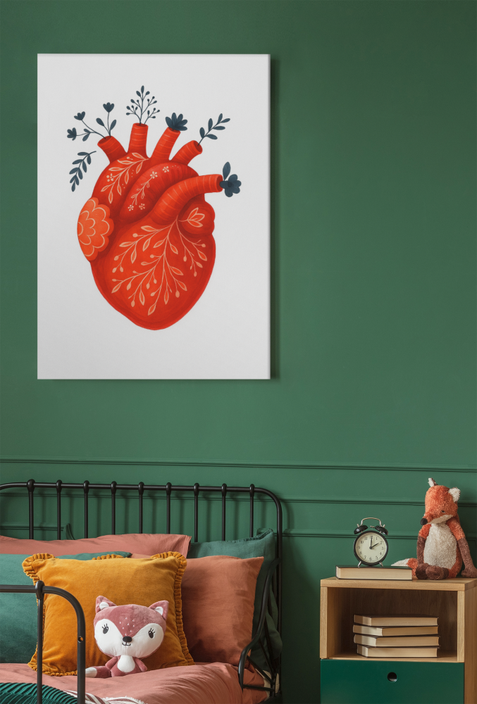 Plakat, Serce artystyczne - czerwone 4rooms