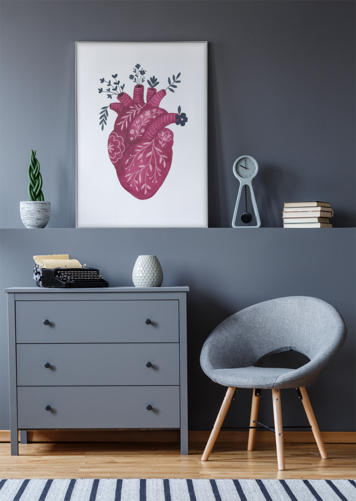 Plakat, Serce artystyczne - bordowe 4rooms