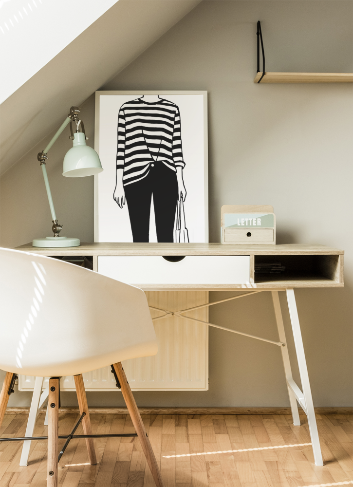 Plakat, Moda - Dziewczyna w paski 4rooms