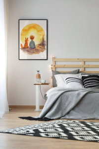 Plakat, Mały Książę i lis - akwarela 4ROOMS