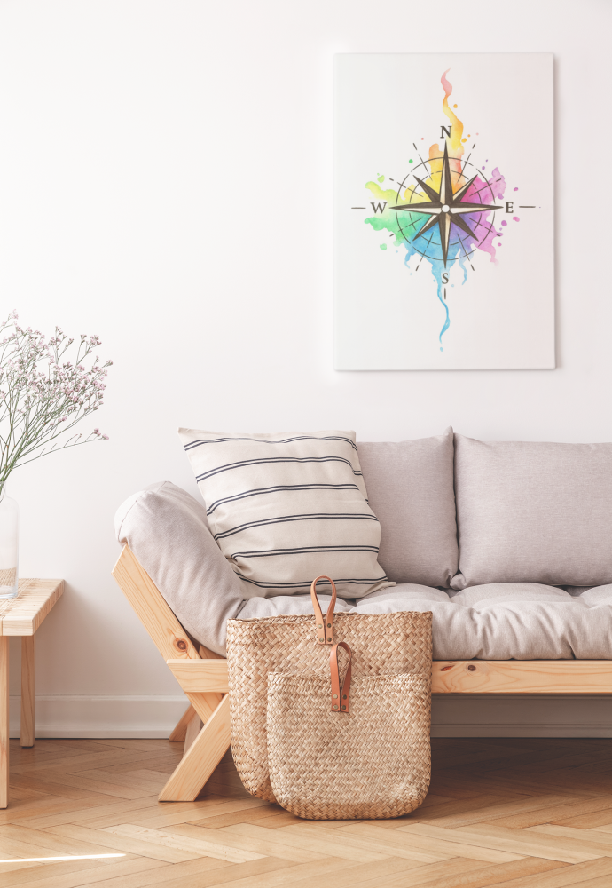 Plakat, Kierunki świata akwarela 4rooms