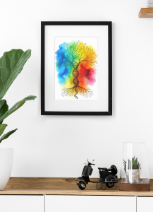 Plakat, Kolorowe drzewo DNA 4rooms