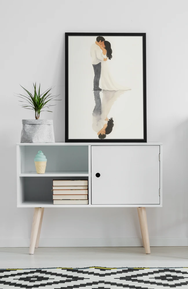 Plakat, Zakochani małżonkowie wizualizacja 4rooms