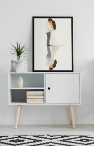 Plakat, Zakochani małżonkowie wizualizacja 4rooms