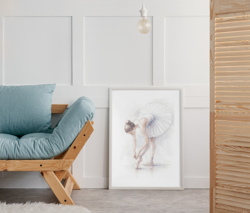 Plakat, Balerina tancerka - akwarela 4rooms