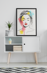 Plakat Portret Kobiety -akwarela