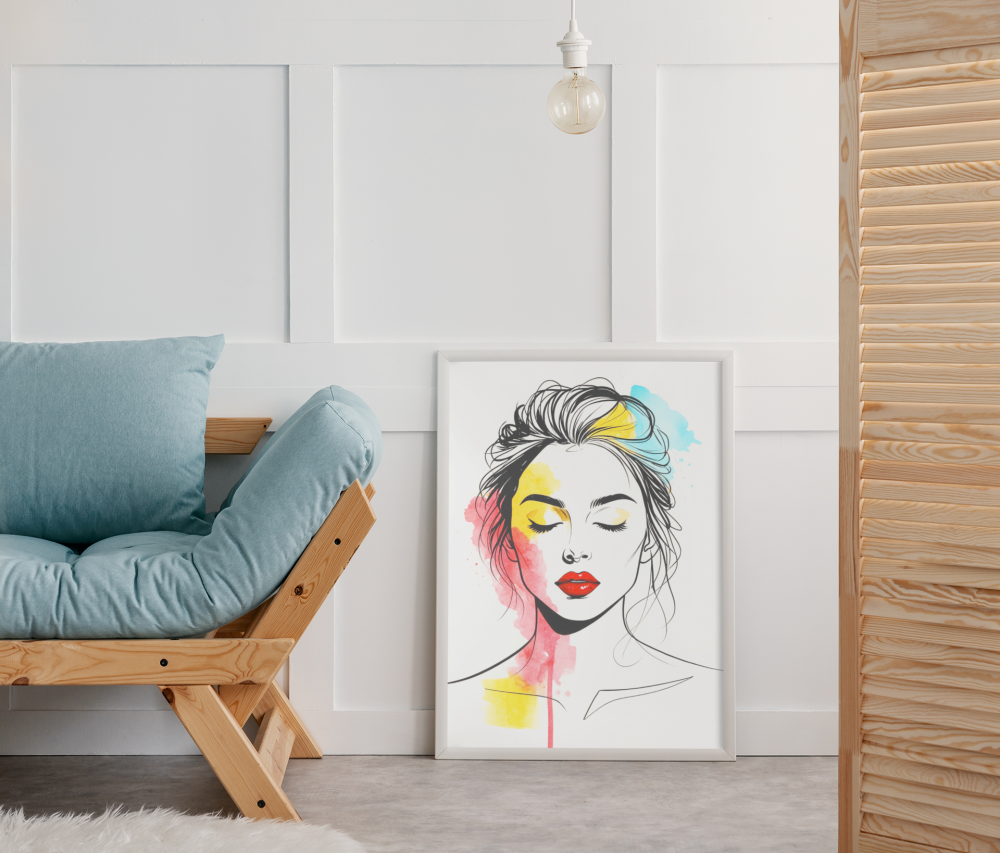 Plakat Portret Kobiety -akwarela 4rooms