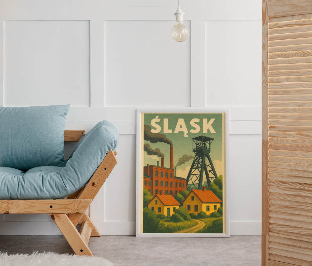 Plakat, Polskie Regiony retro - Śląsk
