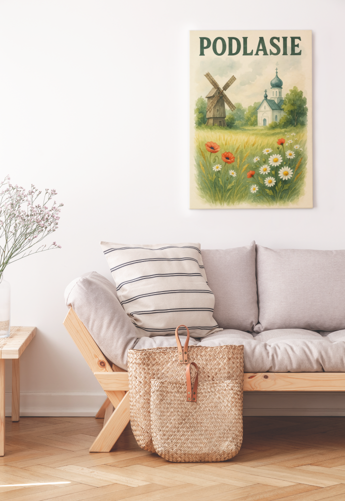 Plakat, Polskie Regiony - Podlasie akwarela