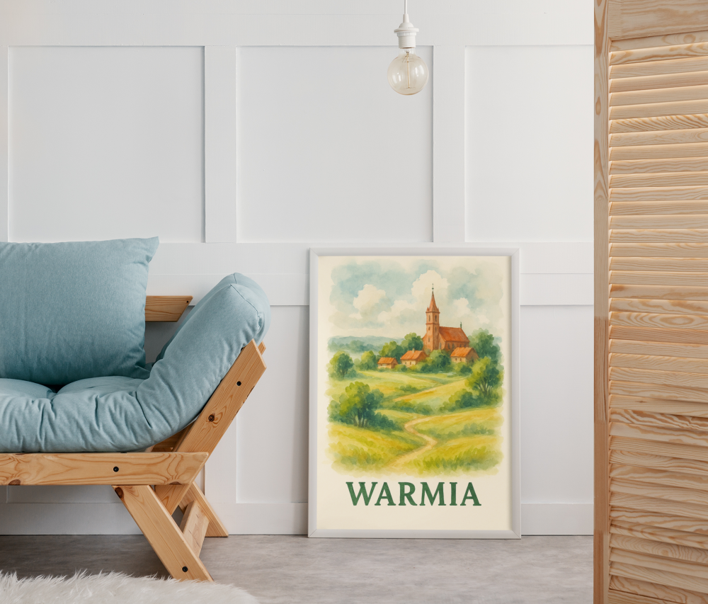 Plakat, Regiony Polski - Warmia akwarela