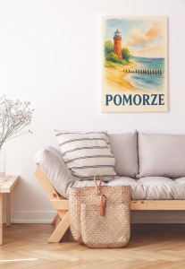 Plakat, Regiony Polski - Pomorze akwarela