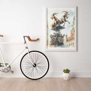 Zestaw 3 plakatów Poznań w kolorze - wymiar do wyboru