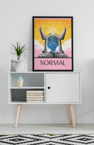 Plakat, Normal is boring - abstrakcja