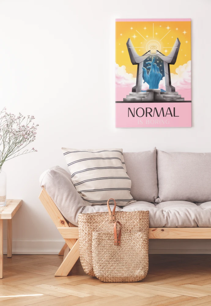 Plakat, Normal is boring - abstrakcja