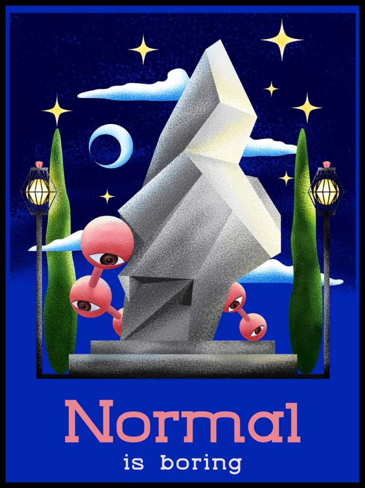 Normal is boring niebieskie w ramcee 1.jpg