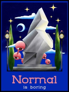 Normal is boring niebieskie w ramcee 1.jpg