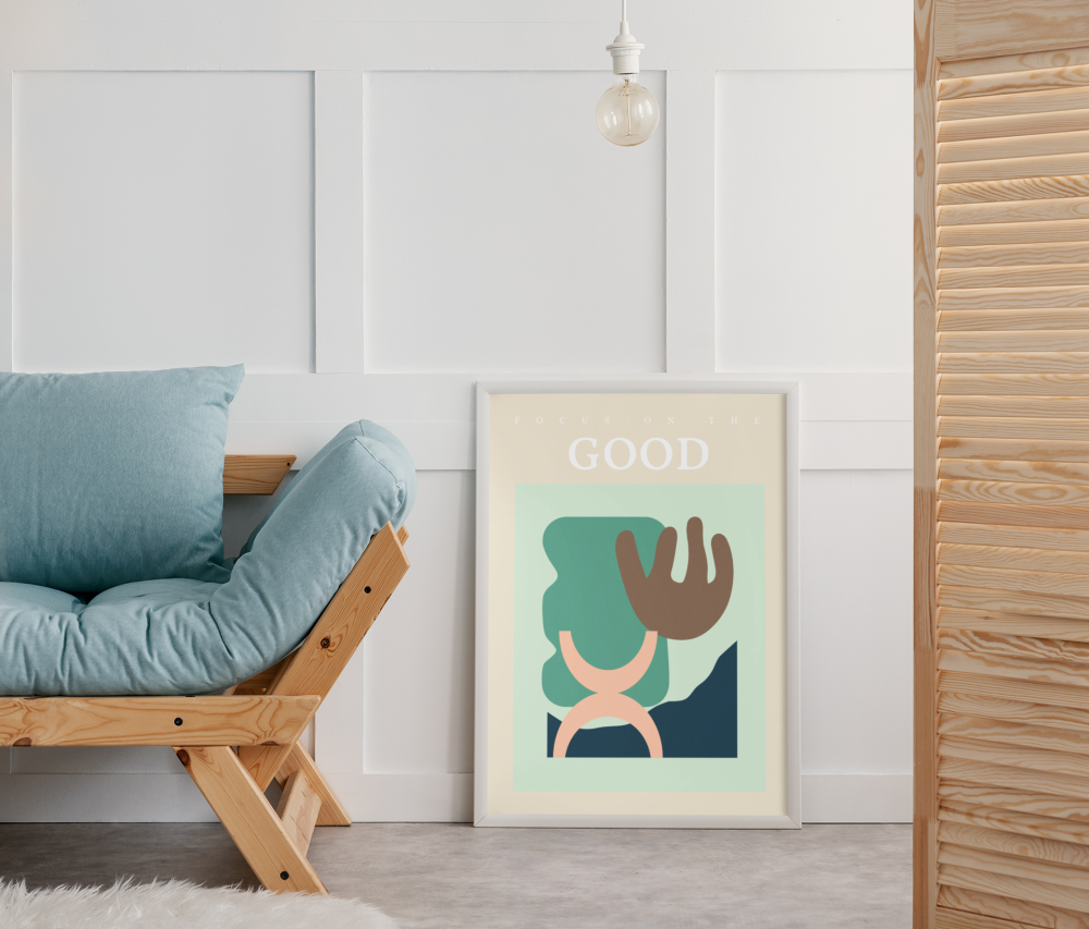 Plakat, Focus on the good - abstrakcja