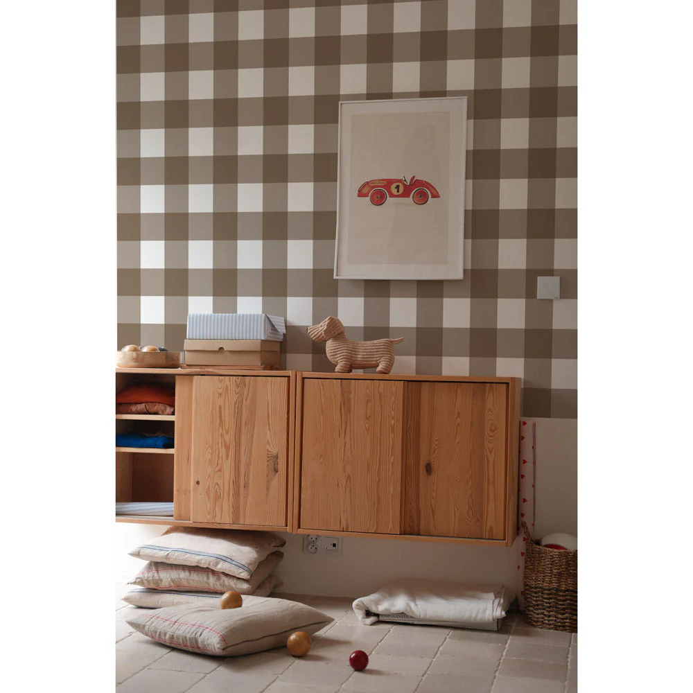 Tapeta, Kratka klasyczna - brązowa 4rooms.com.pl