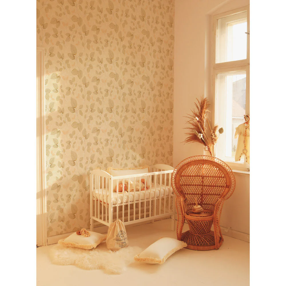 Tapeta, Beżowe liście 4rooms