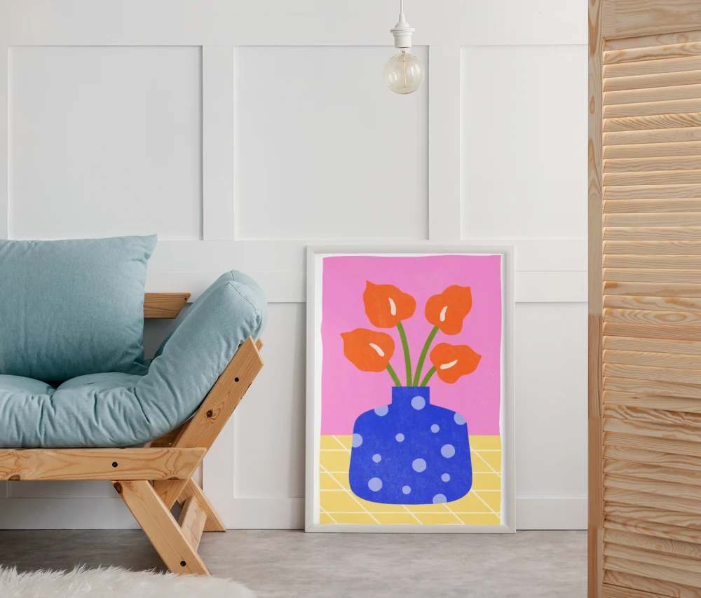 Plakat, Wazon niebieski 4rooms.com.pl