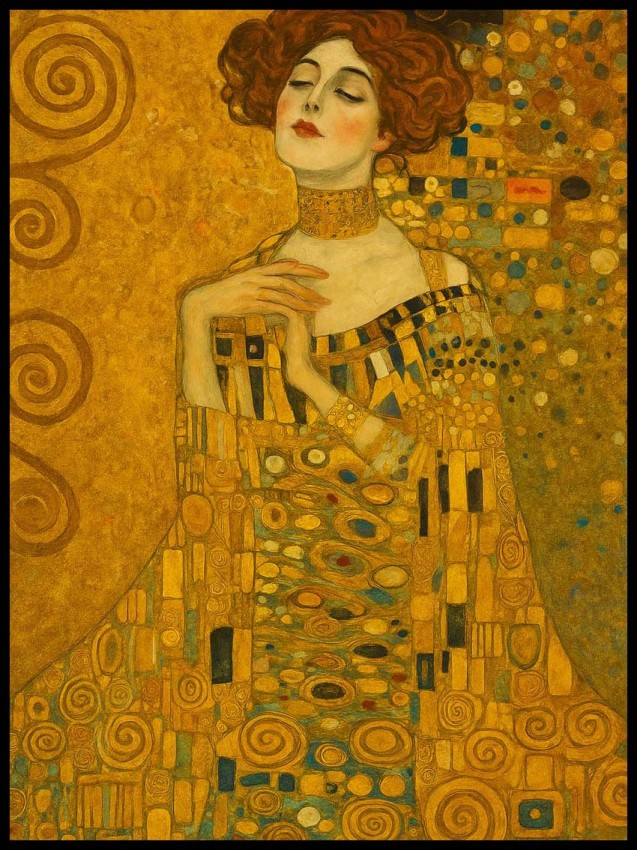 Kobieta w stylu Klimta w ramcee 2.jpg